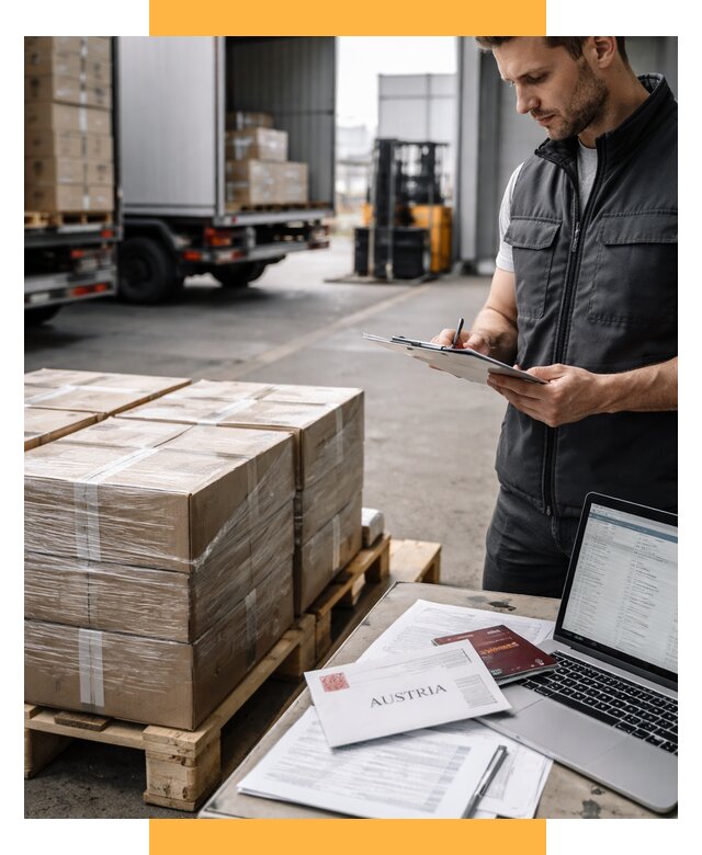 Доставка в Австрию от 65845 р. Логистика и экспорт СетСервис-Сзр